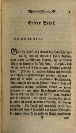 Briefe über das Mönchswesen von einem catholischen Pfarrer : worinn aus der Kirchengeschichte, den Kirchenversam[m]lungen, den besten catholischen Schriftstellern, und eigener Erfahrung dargethan wird: daß Unwissenheit und Aberglauben ihren Ursprung allein den Mönchen zu verdanken haben, 1