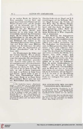 1: Zur Geschichte der Galerie Truchsess-Zeyl-Wurzach