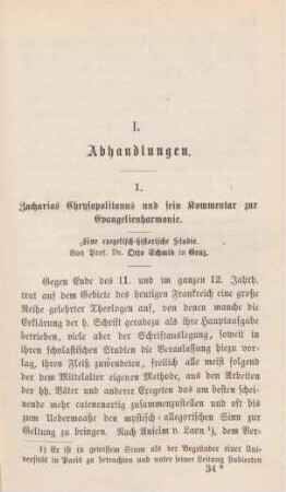 531-547 Zacharias Chrysopolitanus und sein Kommentar zur Evangelienharmonie : Eine exegetisch-historische Studie