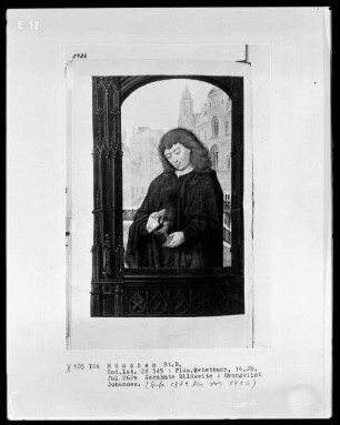 Flämisches Gebetbuch — Der Evangelist Johannes, Folio 262verso