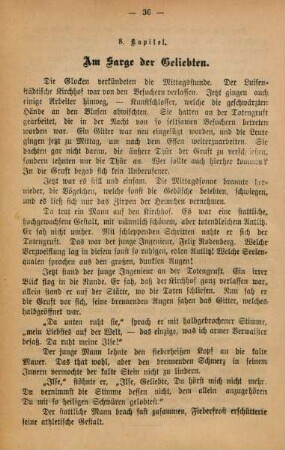 8. Kapitel. Am Sarge der Geliebten.