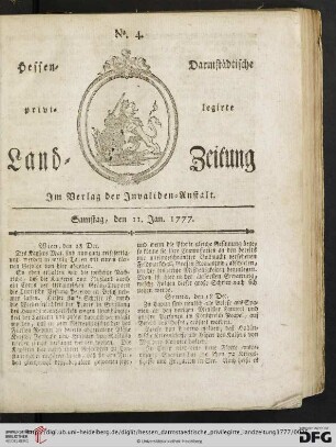 Hessen-Darmstädtische privilegirte Landzeitung