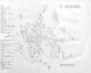 Lageplan der Medizinischen Fachbereiche und der Universitätskliniken in Homburg