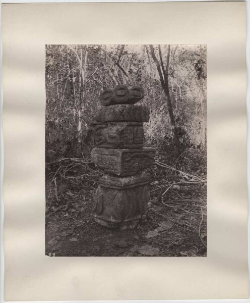 Various sculpted stones from the wall