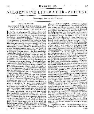 Leidenfrost, J. G.: Confessio quid putet per experientiam didicisse de mente humana. Duisburg: Helwing 1793