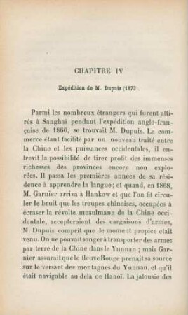 Chapitre IV. Expédition de M. Dupuis (1872)