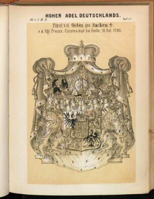 Taf. 58. Fürst v. d. Osten gen. Sacken.