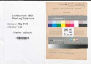Entnazifizierung Wilhelm Mueller , geb. 20.11.1893 (Amtsgehilfe)