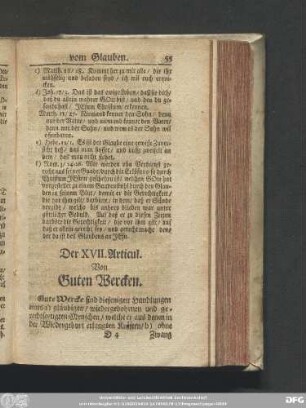 Der XVII. Articul. Von Guten Wercken.