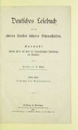Teil 1: Dichtung des Mittelalters