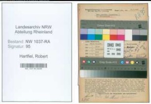 Entnazifizierung Robert Hartfiel , geb. 14.12.1889 ()