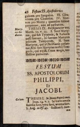 48-65, Festum SS. Apostolorum Philippi, Et Jacobi; Festum Ascensionis Domini; Feria II. Pentecostes; Feria III. Pentecostes; Festum SS. Corporis Christi