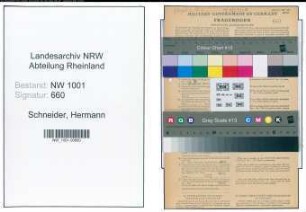 Entnazifizierung Hermann Schneider, geb. 26.02.1906 (Mechanikermeister)