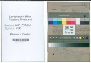 Entnazifizierung Gustav Kleimann , geb. 13.07.1891 (Lehrer)