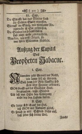 Außzug der Capitel Des Propheten Habacue
