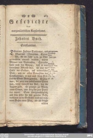 Zehntes Buch. Constantinus.