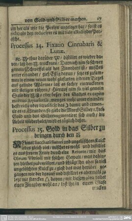 Processus 14. Fixatio Cinnabaris Lunae