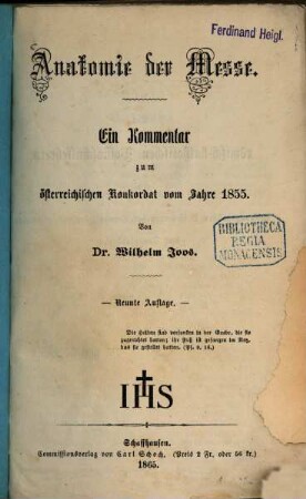 Anatomie der Messe