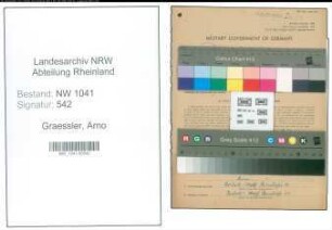 Entnazifizierung Arno Graessler , geb. 03.04.1886 (Angestellter)