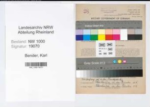 Entnazifizierung Karl Bender, geb. 05.01.1902 (Angestellter)