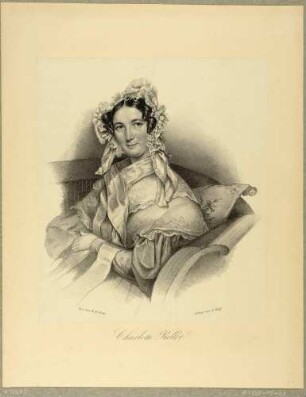 Bildnis der Charlotte Keller, Halbfigur sitzend nach rechts
