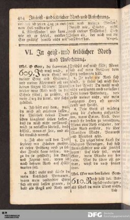 VI. In geist- und leiblicher Noth und Anfechtung.