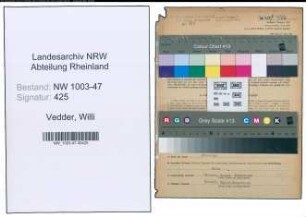 Entnazifizierung Willi Vedder , geb. 31.01.1905 (Rechtsanwalt)