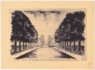 »Blanke Hölle« (Alboinplatz), Berlin-Schöneberg: (Lichtpause von Inv.-Nr. 41244): Perspektivische Ansicht (Vogelschau) mit Blick vom Südeingang auf den Platz; Stempel