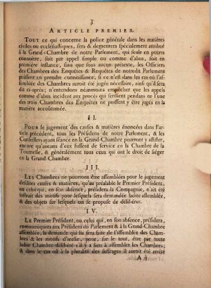 Declaration du roi pour la discipline du parlement