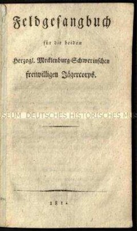 Textbuch Mecklenburg-Schwerinschen Jägercorps