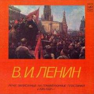 Sowjetische Platte mit Reden Lenins von 1919 bis 1921