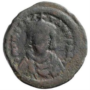 Münze, Dreiviertelfollis, 578 - 582