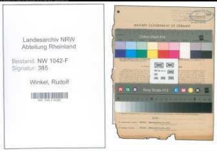 Entnazifizierung Rudolf Winkel , geb. 16.02.1892 (Rendant)