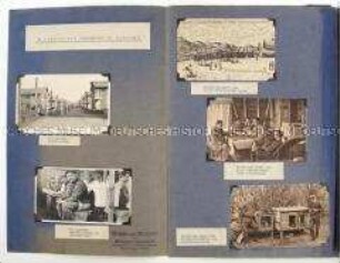 Mappe mit Fotos und Postkarten aus englischen Gefangenenlagern