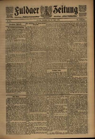 Dritte Ausgabe vom Samstag, den 10. Juli 1909.