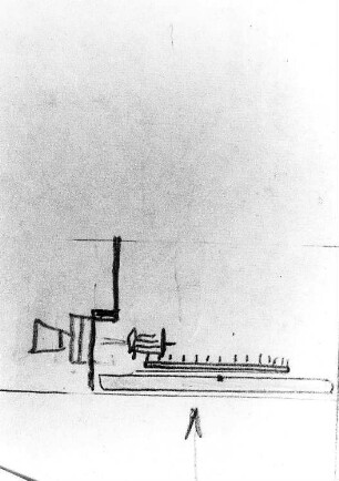 Dresden-Podemus. vertikal turbinenförmiges Windrad, Querschnitt von Fuchs, aus: Volkskundemuseum vom 7.8.1973