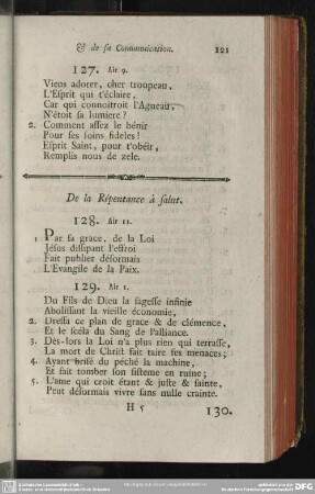De la Répentance à salut