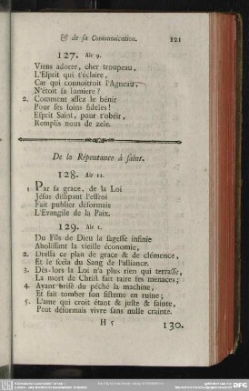 De la Répentance à salut