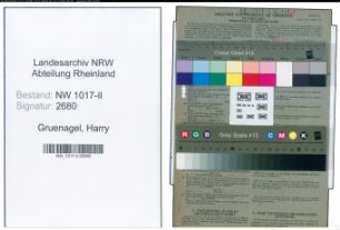 Entnazifizierung Harry Gruenagel , geb. 07.02.1920 (TechnischerAngestellter)