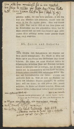 XVI. Hexen und Unholde.