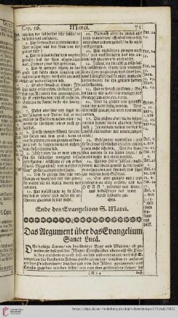 Das Argument über das Evangelium Sanct Lucä