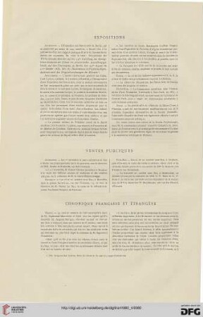 Chronique française et étrangère