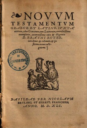 Novum testamentum Graece & Latine