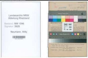 Entnazifizierung Willy Neumann , geb. 25.08.1908 (Seemann)