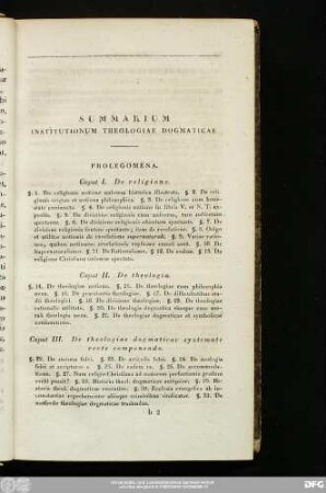 Summarium Institutionum Theologiae Dogmaticae.