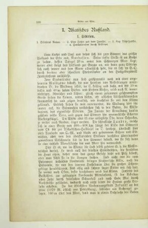 I. Asiatisches Rußland.