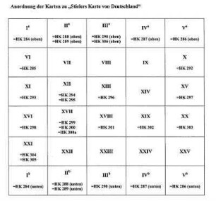 Karte von Deutschland, dem Königr. der Niederlande und der Schweiz : mit den angränzenden Ländern, bis Paris, Lyon, Turin, Mailand, Venedig, Ofen, Königsberg ; in XXV Blatt