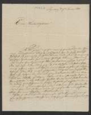 Brief von Friedrich Meyer an Carl Friedrich Philipp von Martius