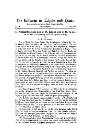 Die Privatschulpläne von E. M. Arndt und F. A. Lange : ein auf dem 5. Privatschultage in Altona gehaltener Vortrag