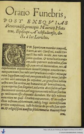 Oratio Funebris